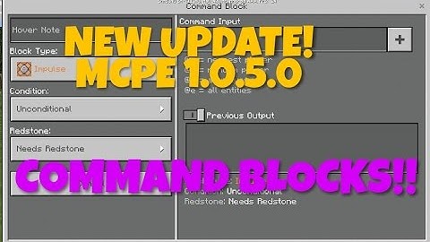 MCPE 1.0.5.0 OUT NOW!! | Command Blocks Update BETA