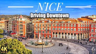 Nice ?? France - Downtown Drive Tour (4k Ultra HD 60fps)