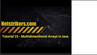 Java Programming Tutorial 15- Using Multidimensional Array in Java Profile