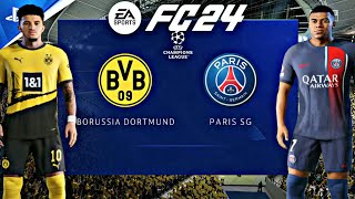 : EA FC24 - Borussia Dortmund vs PSG | PS5 [4K60] Gameplay | UEFA Champions League 23-24 | Semi Final