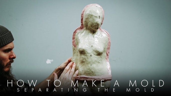 HOW TO MAKE A COMPLEX MOLD for Sculpture - Silicone and Hydrostone /  Plaster, Handmade Mould 
