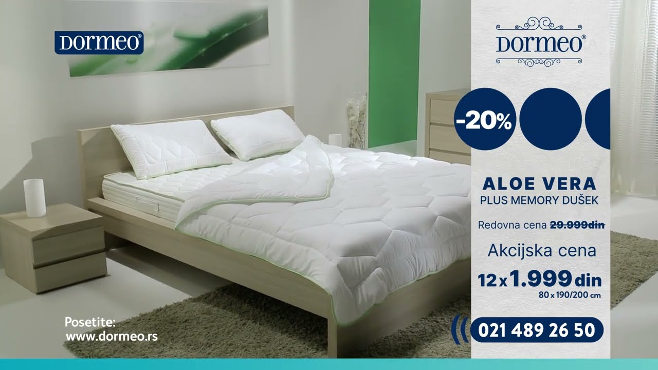Dušek Dormeo Aloe Vera Plus Memory 50 YouTube