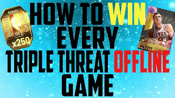 HOW TO WIN EVERY TRIPLE THREAT OFFLINE GAME!!! Get Loads Of Tokens! NBA 2K19