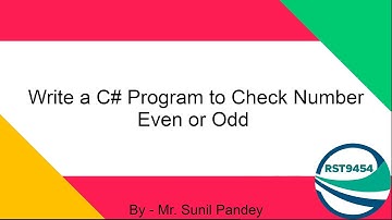 C# Even or Odd Number Program || C Sharp Check Number is Even or Odd Simple Program #biharideveloper