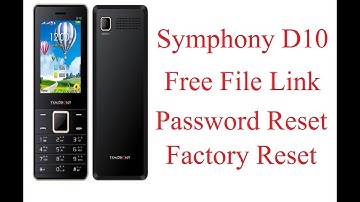Symphony D10 Password Reset l How To Factory Reset Symphony D10 l Symphony D10 Format