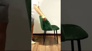 Velvet Dining Chair with Gold Legs