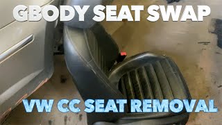 G-BODY SEAT SWAP - 2009 VW CC Front \ Rear Seat Removal