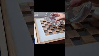Ocean Chess of Oak and Epoxy with Floating effect and LED🔥