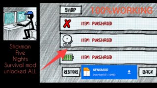 Stickman five nights survival mod APK 2022 screenshot 3