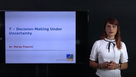 Decision-Making Under Uncertainty [Lecture, Marija Popović]