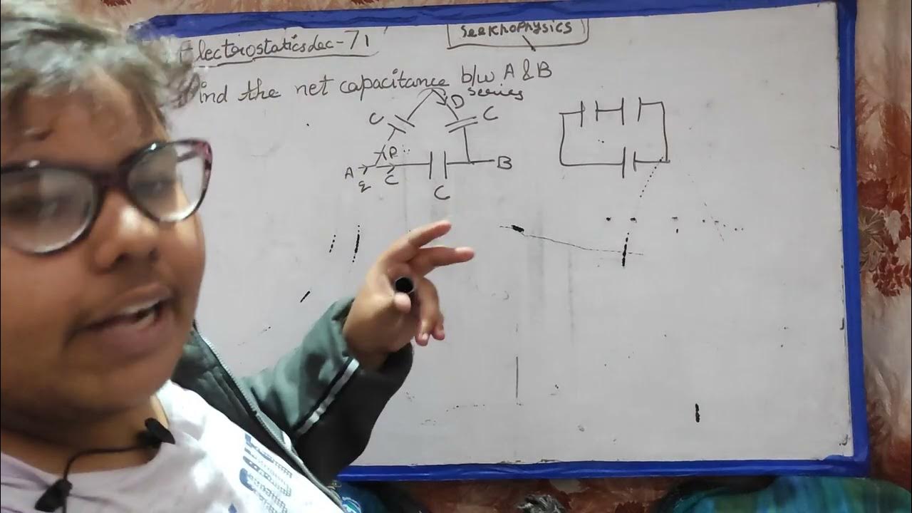 net capacitance of capacitor / capacitance numericals class 12