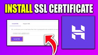 How To Install SSL Certificate In Hostinger | Add SSL Certificate In Hostinger