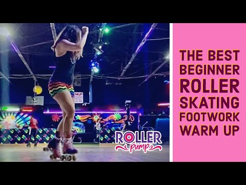 The best beginner small space rollerskating footwork warm-up