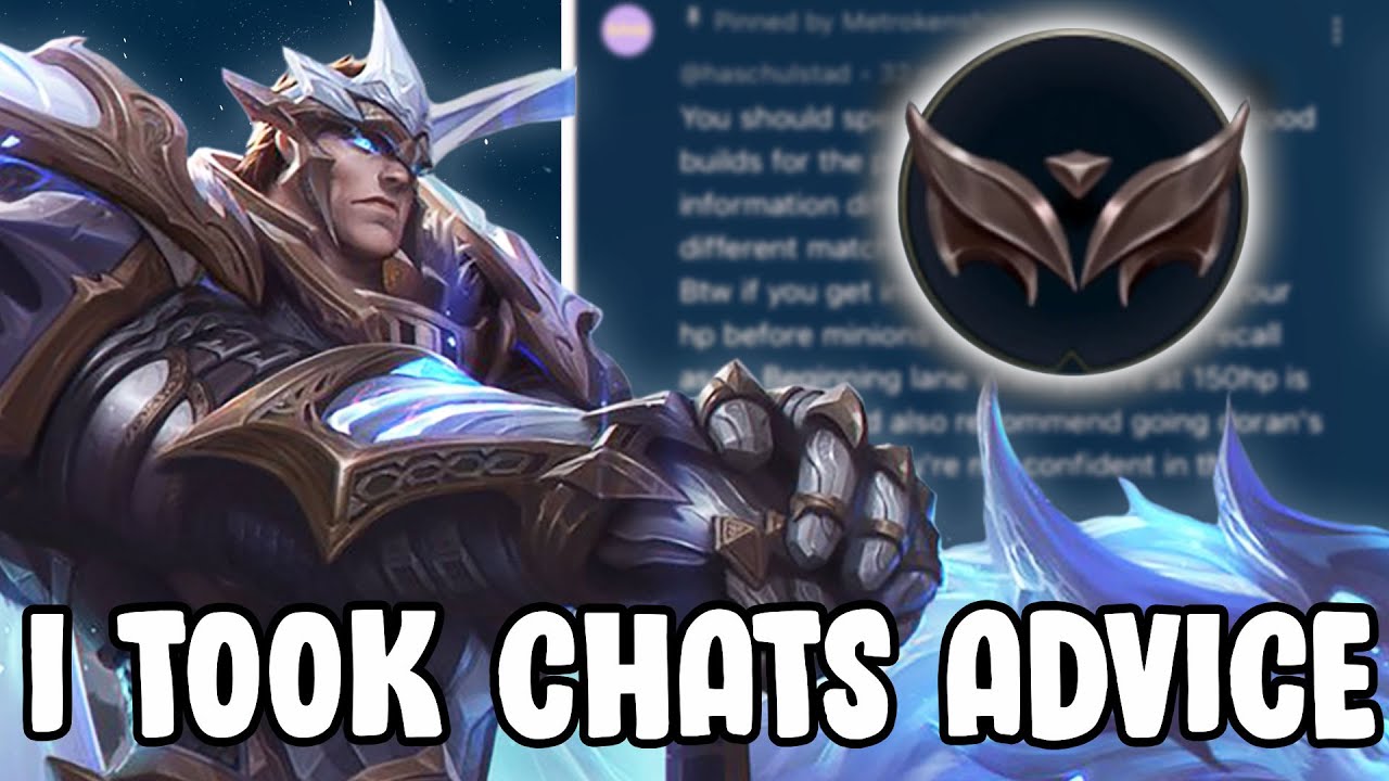 I took chats advice on league of legends