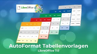 Autoformat Tabellenvorlagen Libreoffice 7.0 Germandeutsch