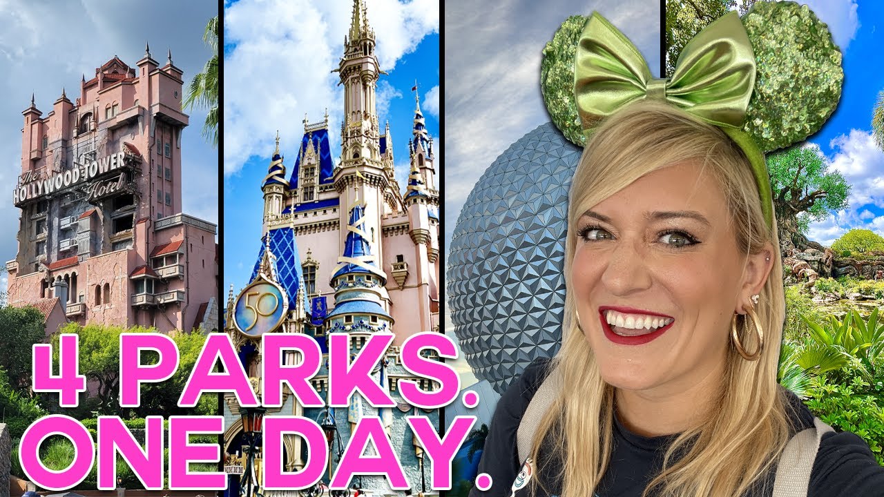 Disney World EVERY PARK Challenge | Park-Hopping To All 4 Parks: Rides ...