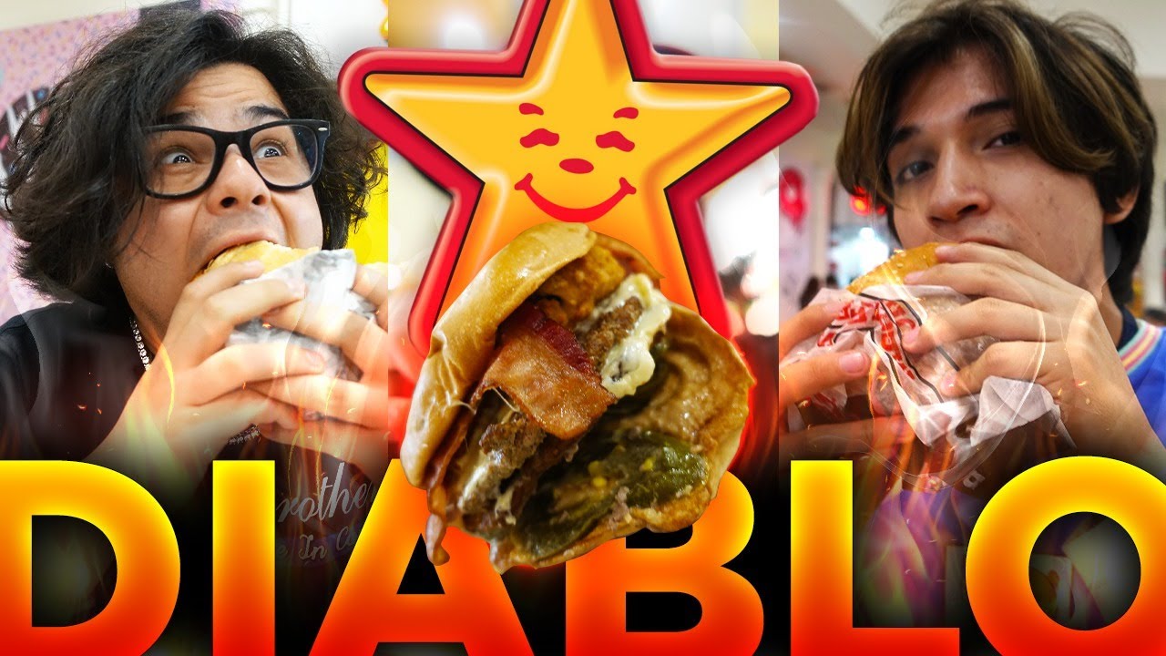 Probando EL DIABLO BIG BURGER de Carl's Jr. con VlogsPaper & Rorrovidios
