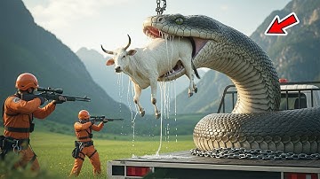 Brave Heroes Saves White Cow from Giant Python’s Deadly Coils 🐄🐍