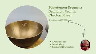 Planetenton-Klangschale Uranus & Mars (ca. 1900 g) #2 - 🎧 Klangprobe & Wirkung