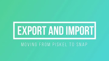 Export and Import from Piskel to Snap
