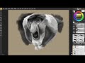 Quick painting timelapse  proboscis monkey in magma studio