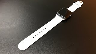 Unboxing Apple Watch White Sport Band! Looks on Space Gray 42mm