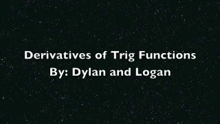 Calculus Project - Derivatives of Trig Functions