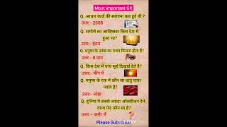 Daily GK Test Live | Exam Special Questions