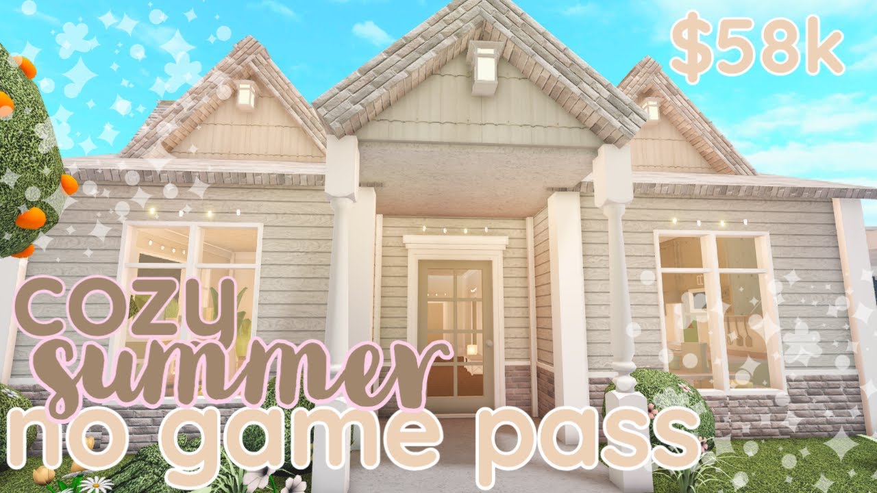*NO GAME PASS* cozy summer home || bloxburg build - YouTube