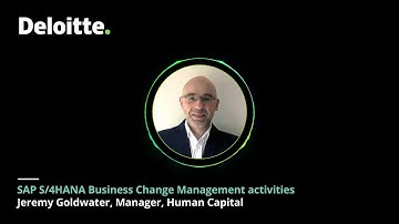 SAP S/4HANA Business Change Management activities