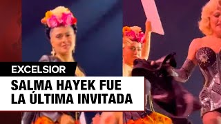 Salma Hayek conmueve con gesto de amor a fan durante concierto de Madonna