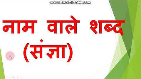 sangya (naamwaleshabd) संज्ञा (नाम वाले शब्द ) हिन्दी व्याकरण