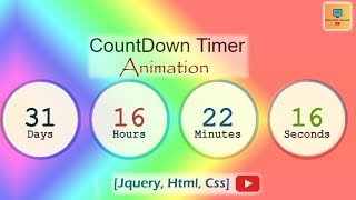 Countdown Timer |  HTML CSS JQUERY | Learn Using JQuery