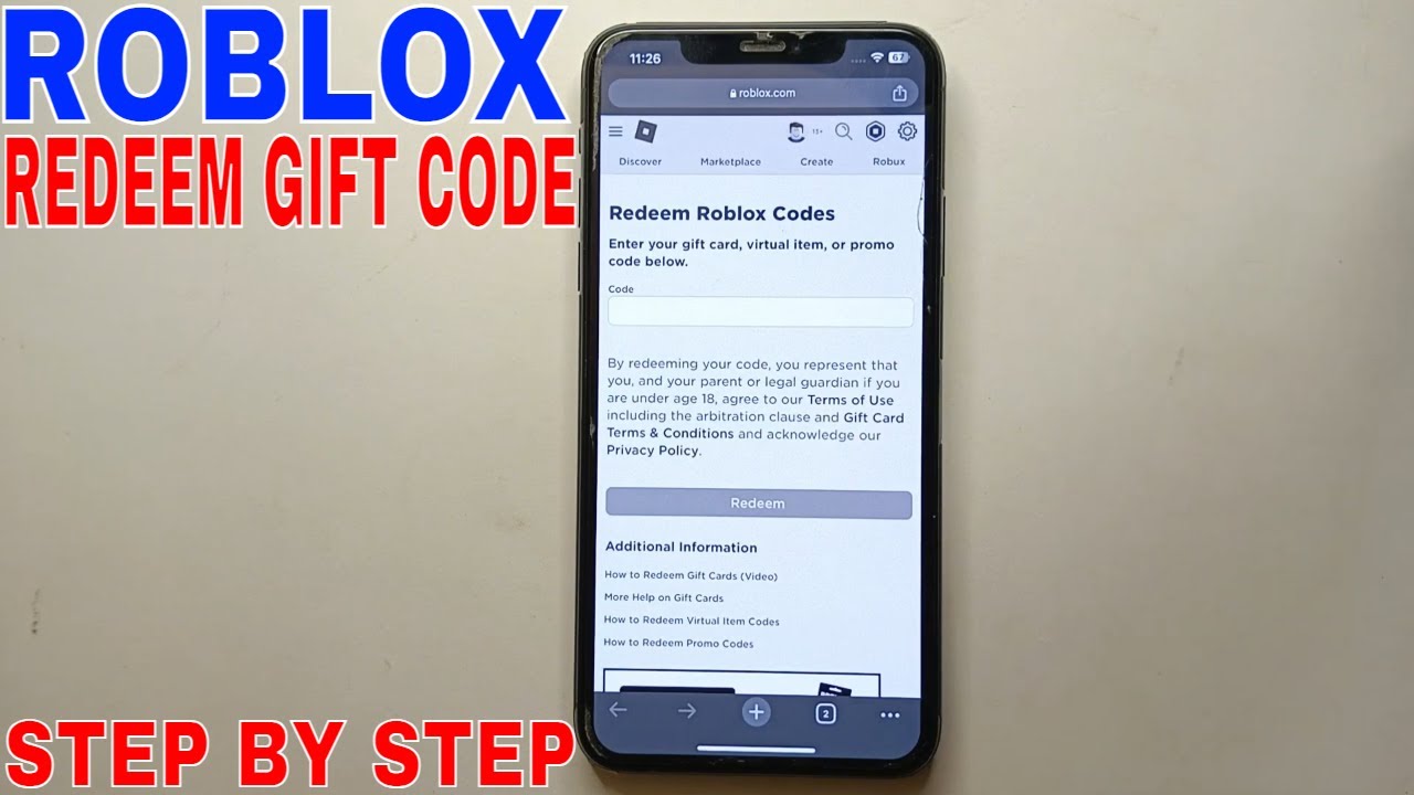 ✓ How To Redeem A Roblox Gift Code 🔴 