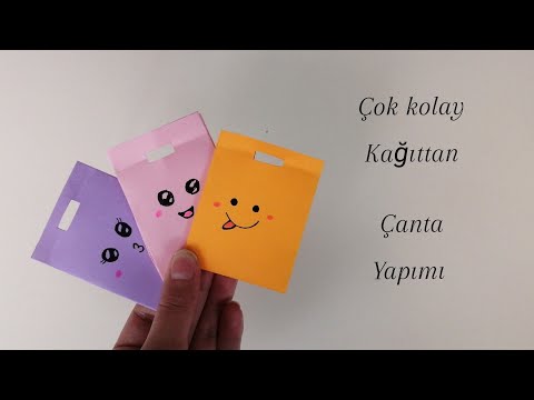1 Dakikada Kağıttan Mini Çanta Nasıl Yapılır | Mini Çanta Yapımı