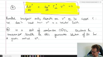 General Relativity, Lecture 9: parallel transport continued and geodesics