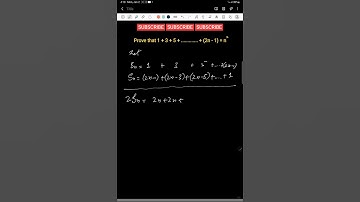 Sum of the first n ODD NUMBERS