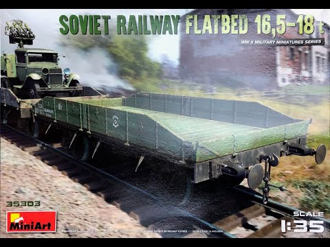 Video: MiniArt 35303 sovětský železniční plošinový vůz 16,5–18 t (1/35)