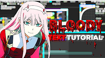 Dripping Bloody Text - After Effects Tutorial