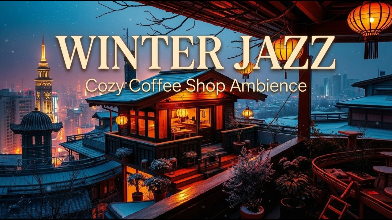 Jazz Relaxing Winter Vibes ❄️  Cozy Coffee Shop Ambience & Lofi Jazz for Study and Work