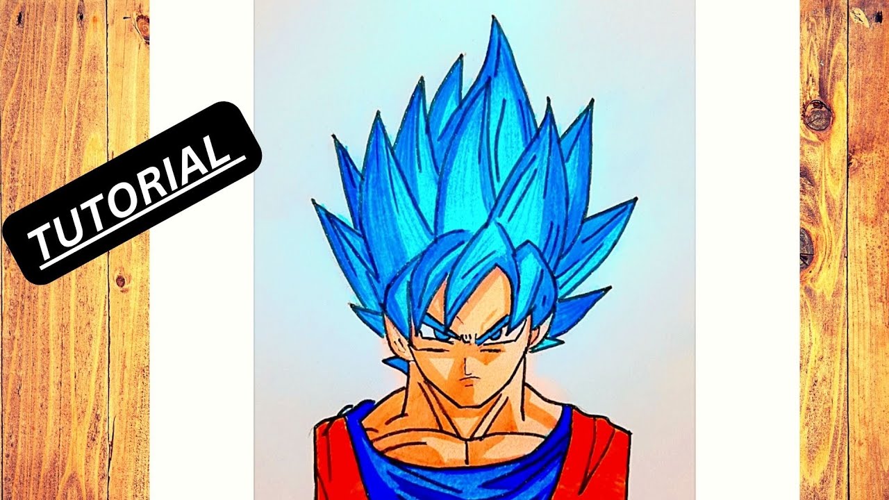 How to draw GOKU Super Saiyan Blue SSJ Blue #goku 