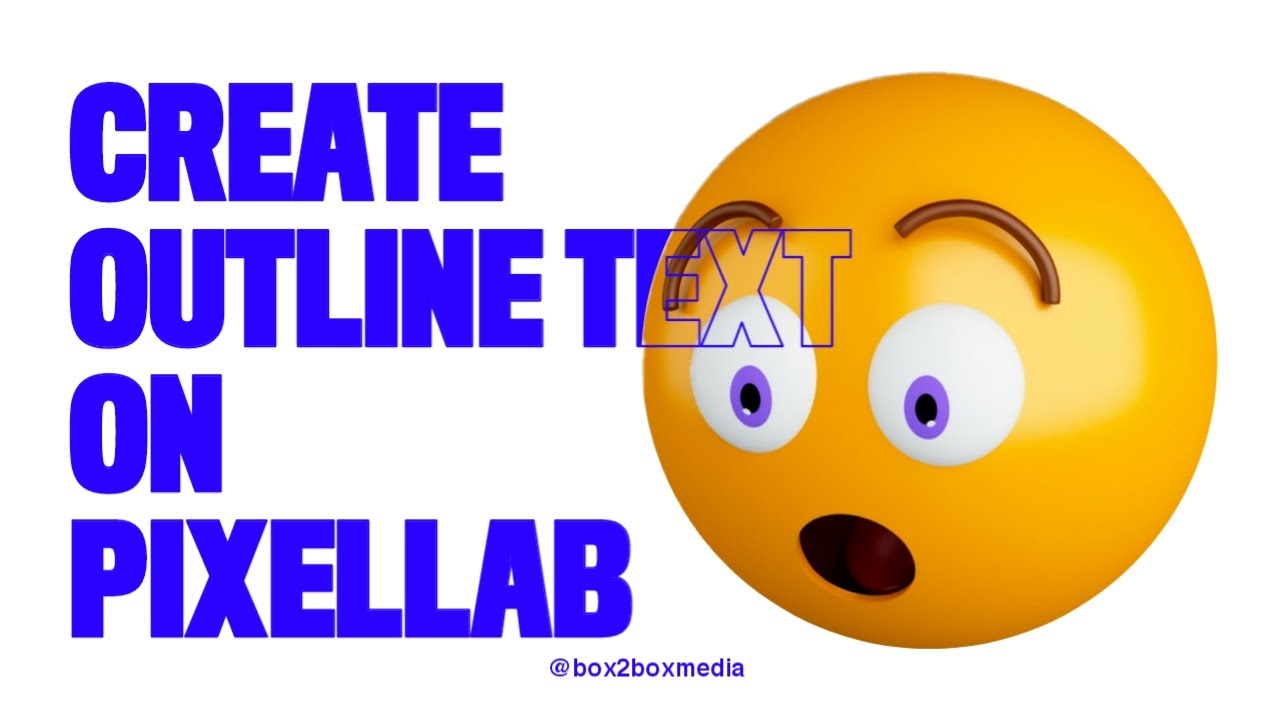 HOW TO Create TEXT OUTLINE in PIXELLAB - YouTube
