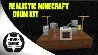 How to build a realistic DRUM KIT in Minecraft (tutorial)