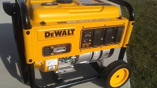 Starting the DEWALT 4,000-WATT GASOLINE POWERED PORTABLE GENERATOR