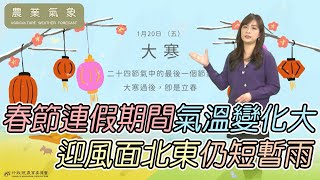 農業氣象112/01/19 天氣特報