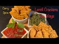 Lentil Crackers - Two ways || Gluten free || Protein Packed Snack ||