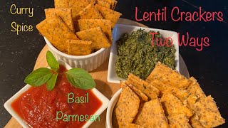 Lentil Crackers - Two ways || Gluten free || Protein Packed Snack ||