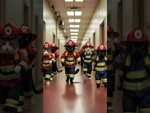 FIREMAN CAT CREW SETS SCHOOL DANCE FLOOR ABLAZE Shorts Cat