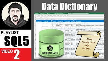 How to generate Greenplum data dictionary from SQL script