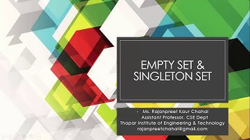 Empty set and Singleton set